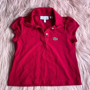 Lacoste polo with scallop detail on collar